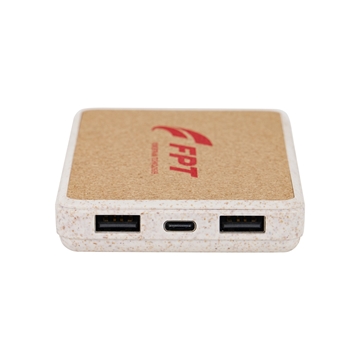 Picture of POWERBANK WIRELESS MADE OF CORK AND WHEAT FIBER